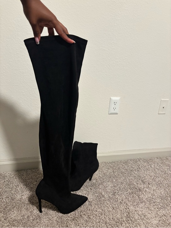 Liliana Shoes - Liliana Black Over-the-Knee, Thigh High Pointed Toe Stiletto Boots